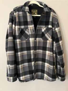 Anchorage Men's Grey Plaid Shirt Jacket